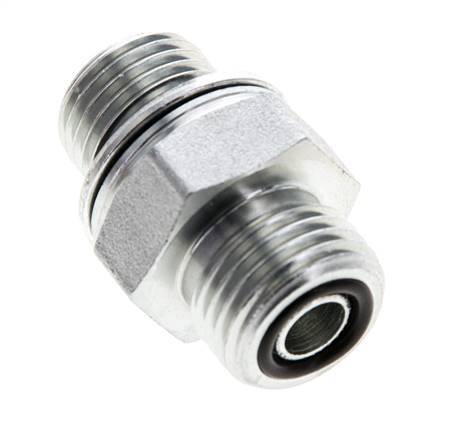 UN 11/16''-16 x M16x1.5 Acero zincado Espiga doble ORFS 630 Barra - Hidráulica