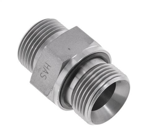 Espiga doble de acero galvanizado UNS 1''-14 x G 3/4'' ORFS 400 Bar - Hidráulica