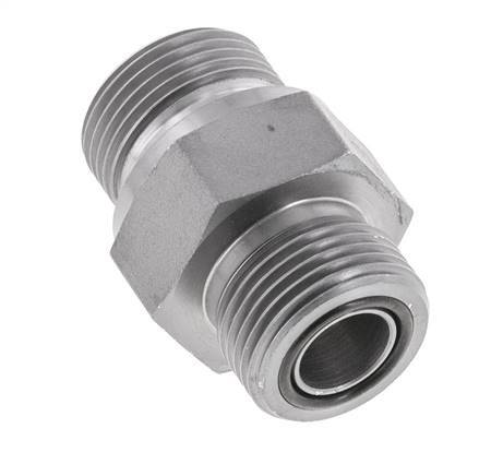 Espiga doble de acero galvanizado UNS 1''-14 x G 3/4'' ORFS 400 Bar - Hidráulica