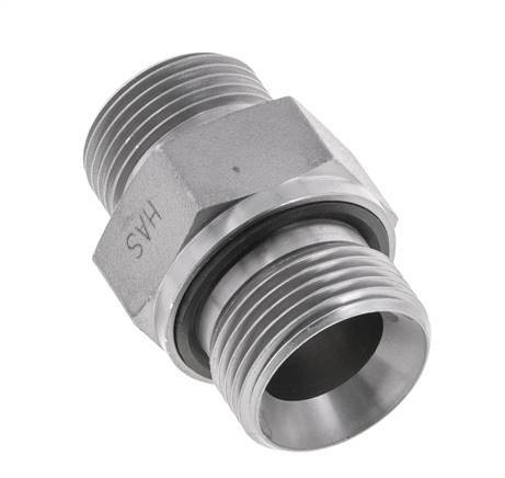 Espiga doble de acero galvanizado UNS 1''-14 x G 3/4'' ORFS 400 Bar - Hidráulica