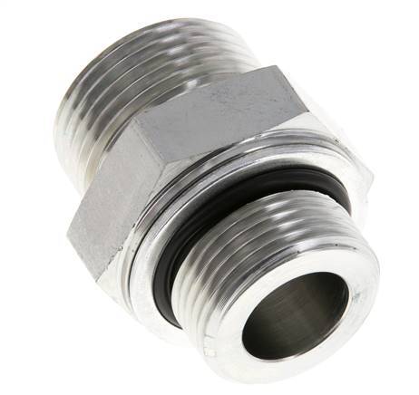 UN 1-3/16''-12 x G 3/4'' Acero cincado Espiga doble ORFS 400 Bar - Hidráulico