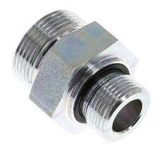 UN 1-7/16''-12 x G 3/4'' Zinc plated Steel Double Nipple ORFS 400 Bar - Hydraulic