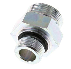 UN 1-7/16''-12 x G 3/4'' Zinc plated Steel Double Nipple ORFS 400 Bar - Hydraulic