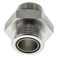 UN 1-7/16''-12 x G 1'' Acero cincado Espiga doble ORFS 400 Bar - Hidráulico