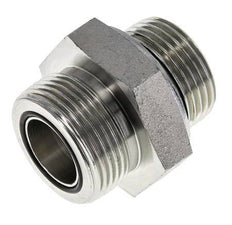 UN 1-7/16''-12 x G 1'' Acero cincado Espiga doble ORFS 400 Bar - Hidráulico