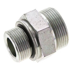 UN 1-11/16''-12 x M33x2 Acero zincado Espiga doble ORFS 250 Bar - Hidráulico