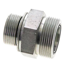 UN 1-11/16''-12 x M33x2 Acero zincado Espiga doble ORFS 250 Bar - Hidráulico