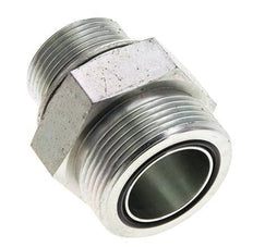 UN 1-11/16''-12 x M33x2 Acero zincado Espiga doble ORFS 250 Bar - Hidráulico