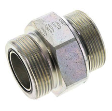 UN 1-11/16''-12 x M42x2 Acero zincado Espiga doble ORFS 250 Bar - Hidráulico