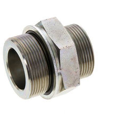 UN 1-11/16''-12 x M48x2 Acero zincado Espiga doble ORFS 250 Bar - Hidráulico
