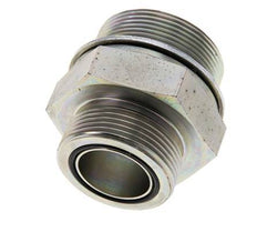 UN 1-11/16''-12 x M48x2 Acero zincado Espiga doble ORFS 250 Bar - Hidráulico