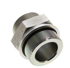 UN 1-11/16''-12 x M48x2 Acero zincado Espiga doble ORFS 250 Bar - Hidráulico