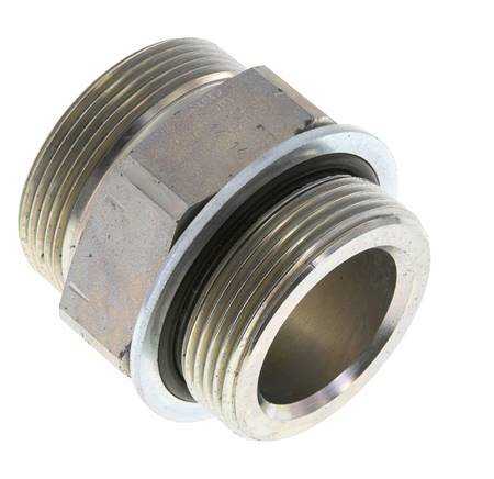 UN 2''-12 x G 1 1/2'' Acero cincado Espiga doble ORFS 250 Bar - Hidráulico