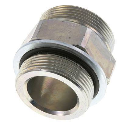 UN 2''-12 x G 1 1/2'' Acero cincado Espiga doble ORFS 250 Bar - Hidráulico