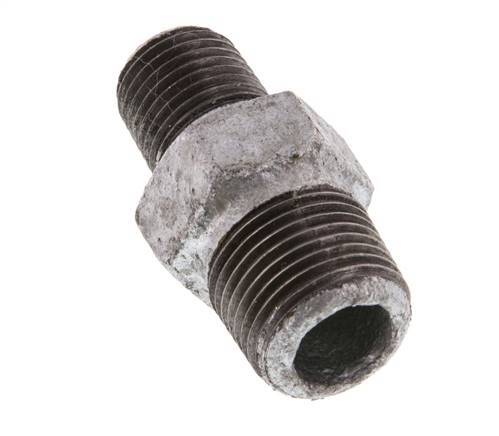 R 3/8'' x R 1/4'' Zinc plated Cast iron Double Nipple 25 Bar [2 Pieces]