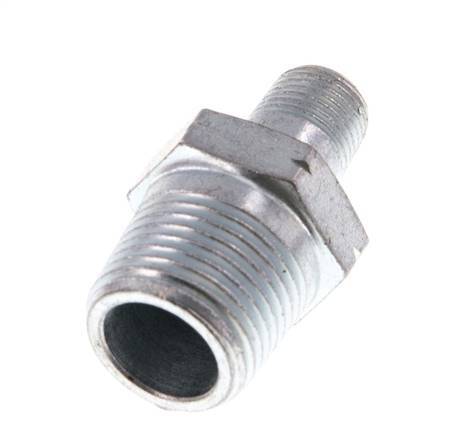R 3/8'' x R 1/8'' Zinc plated Cast iron Double Nipple 25 Bar