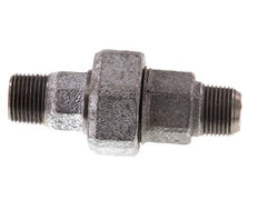 R 3/8'' Zinc plated Cast iron Double Nipple 3-pieces with Conically sealing 25 Bar