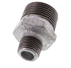 R 1'' x R 1/2'' Zinc plated Cast iron Double Nipple 25 Bar [2 Pieces]