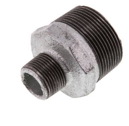 R 1 1/2'' x R 3/4'' Hierro fundido zincado Espiga doble 25 Bar