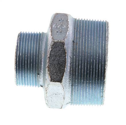 R 2 1/2'' x R 1 1/2'' Hierro fundido zincado Espiga doble 25 Bar