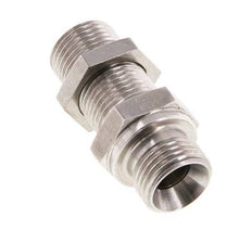 G 1/2'' Stainless steel Bulkhead Double nipple 350 Bar - Hydraulic