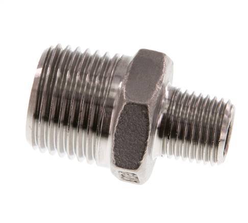 R 1/2'' x R 1/4'' Stainless steel Double Nipple 16 Bar [2 Pieces]
