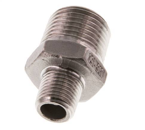 R 1/2'' x R 1/4'' Stainless steel Double Nipple 16 Bar [2 Pieces]