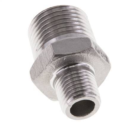 1/4'' NPT x 1/2'' NPT Stainless steel Double Nipple 16 Bar
