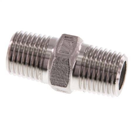 R 1/4'' Stainless steel Double Nipple 16 Bar [2 Pieces]