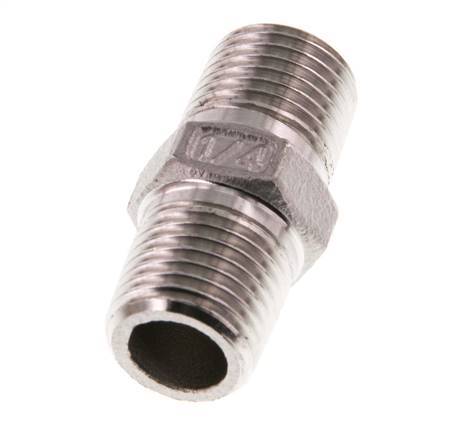 R 1/4'' Stainless steel Double Nipple 16 Bar [2 Pieces]