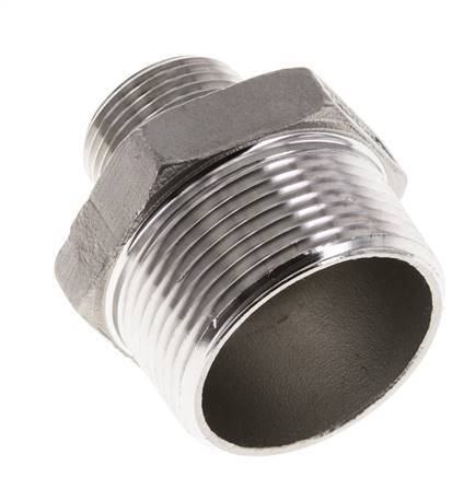 3/4'' NPT x 1 1/4'' NPT Acero inoxidable Espiga doble 16 Bar