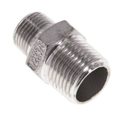3/8'' NPT x 1/2'' NPT Stainless steel Double Nipple 16 Bar