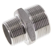 1'' NPT x 1 1/4'' NPT Espiga doble de acero inoxidable 16 Bar