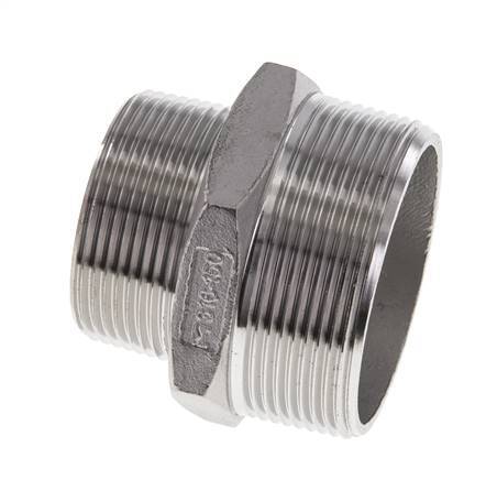 1 1/2'' NPT x 2'' NPT Stainless steel Double Nipple 16 Bar