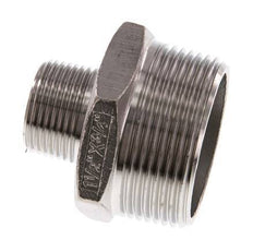 R 1 1/2'' x R 3/4'' Acero inoxidable de doble espiga 16 Bar