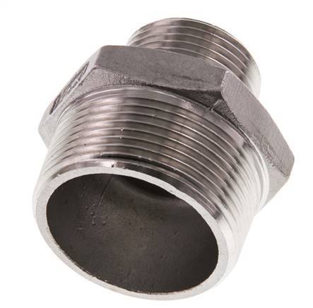 R 1 1/2'' x R 1'' Acero inoxidable de doble espiga 16 Bar