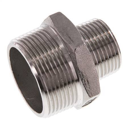 R 1 1/2'' x R 1'' Acero inoxidable de doble espiga 16 Bar