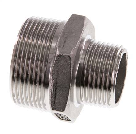 R 1 1/2'' x R 1'' Acero inoxidable de doble espiga 16 Bar