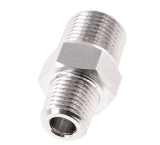 1/4'' NPT x 3/8'' NPT Stainless steel Double Nipple 210 Bar - Hydraulic