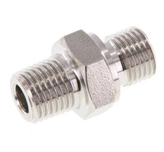 1/4'' NPT x G 1/4'' Acero inoxidable Racor doble 40 Bar - Hidráulico