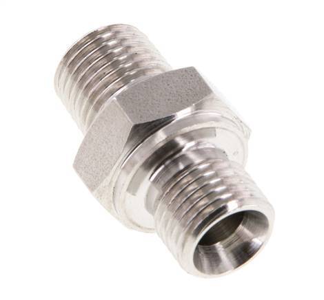 1/4'' NPT x G 1/4'' Acero inoxidable Racor doble 40 Bar - Hidráulico
