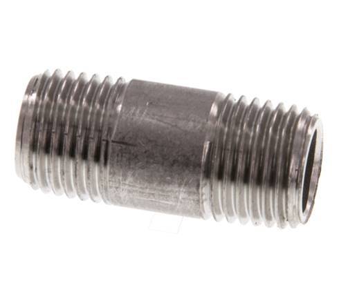 R 1/4'' Stainless steel Double Pipe Nipple 20 Bar DIN 2982 - 30mm