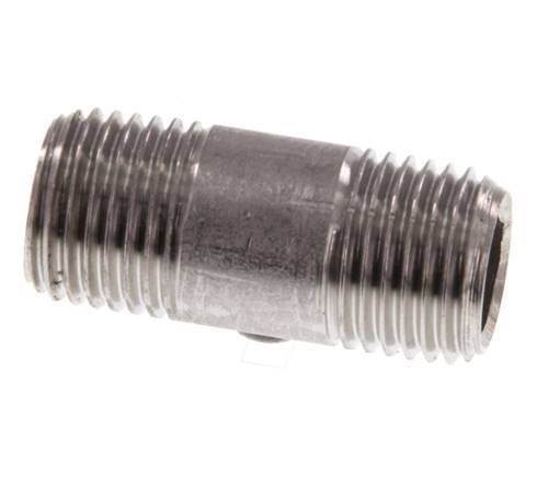 R 1/4'' Stainless steel Double Pipe Nipple 20 Bar DIN 2982 - 30mm