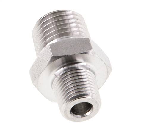 1/8'' NPT x 1/4'' NPT Acero inoxidable Espiga doble 275 Bar - Hidráulico