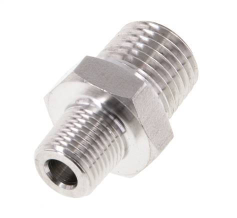 1/8'' NPT x 1/4'' NPT Acero inoxidable Espiga doble 275 Bar - Hidráulico