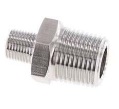 1/8'' NPT x 3/8'' NPT Acero inoxidable Racor doble 210 Bar - Hidráulico