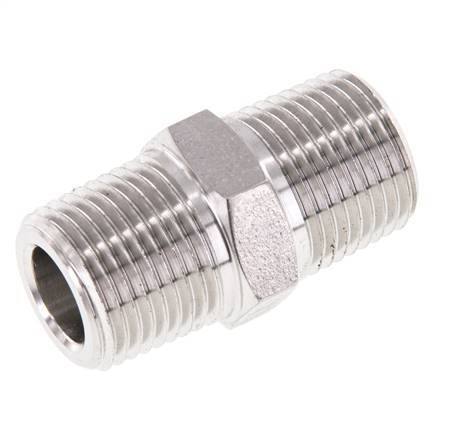 3/8'' NPT Acero inoxidable Espiga doble 210 Bar - Hidráulico