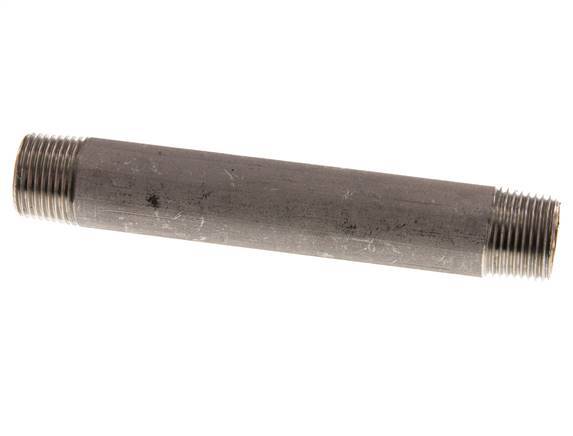 R 3/8'' Stainless steel Double Pipe Nipple 20 Bar DIN 2982 - 100mm
