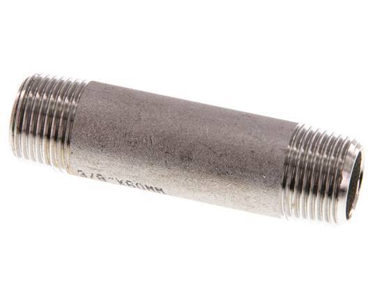 R 3/8'' Stainless steel Double Pipe Nipple 20 Bar DIN 2982 - 60mm