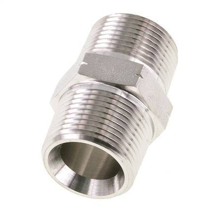1'' NPT Acero inoxidable Espiga doble 140 Bar - Hidráulico